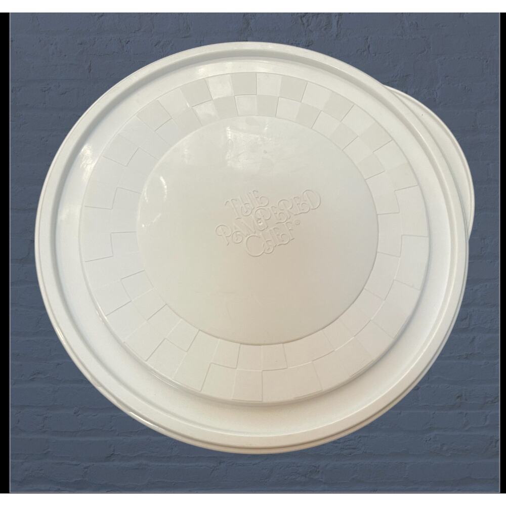 Pampered Chef Chillzanne Replacement Lid 9.5" Freezable Mixing Bowl White VTG